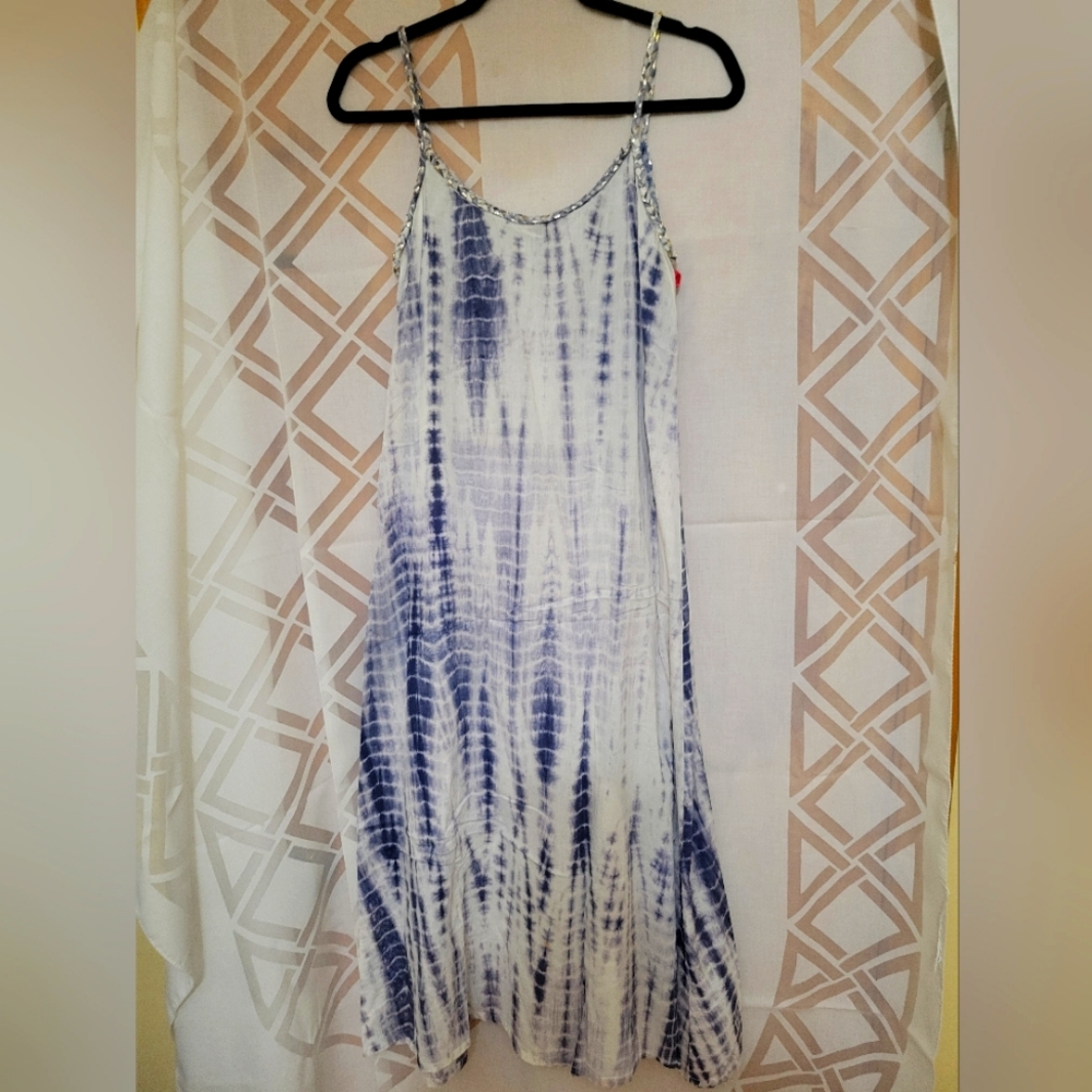 CHAN LUU WOMEN dress, sleeveless , tied died, summer, beach dress ,S